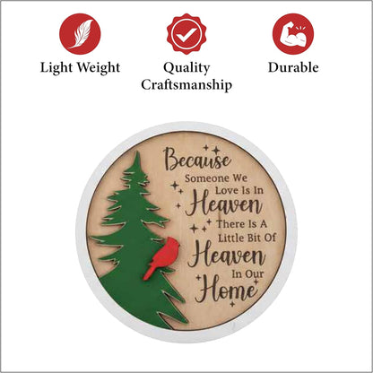 Living Legacy Wooden Christmas Memorial Ornament – Handcrafted Tribute with Custom QR Photo Memories for Loved Ones in Heaven