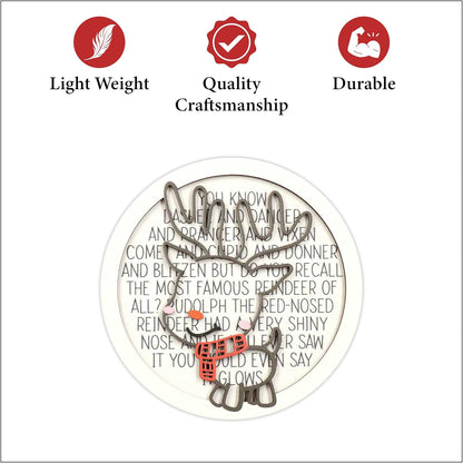 Living Legacy QR Code Christmas Ornament – Personalized Wooden Keepsake (Santa, Reindeer & Snowman Options)