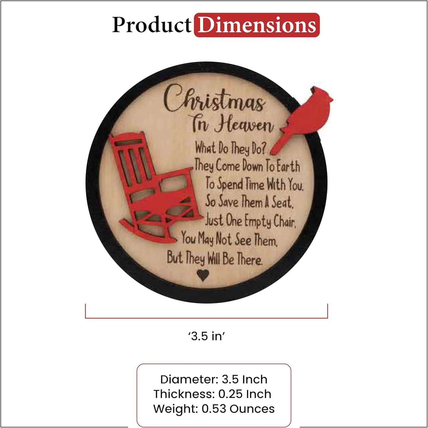 Living Legacy Wooden Christmas Memorial Ornament – Handcrafted Tribute with Custom QR Photo Memories for Loved Ones in Heaven