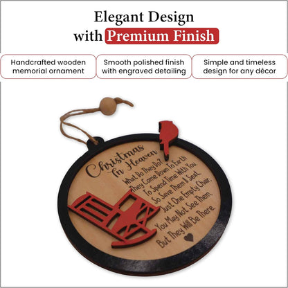 Living Legacy Wooden Christmas Memorial Ornament – Handcrafted Tribute with Custom QR Photo Memories for Loved Ones in Heaven