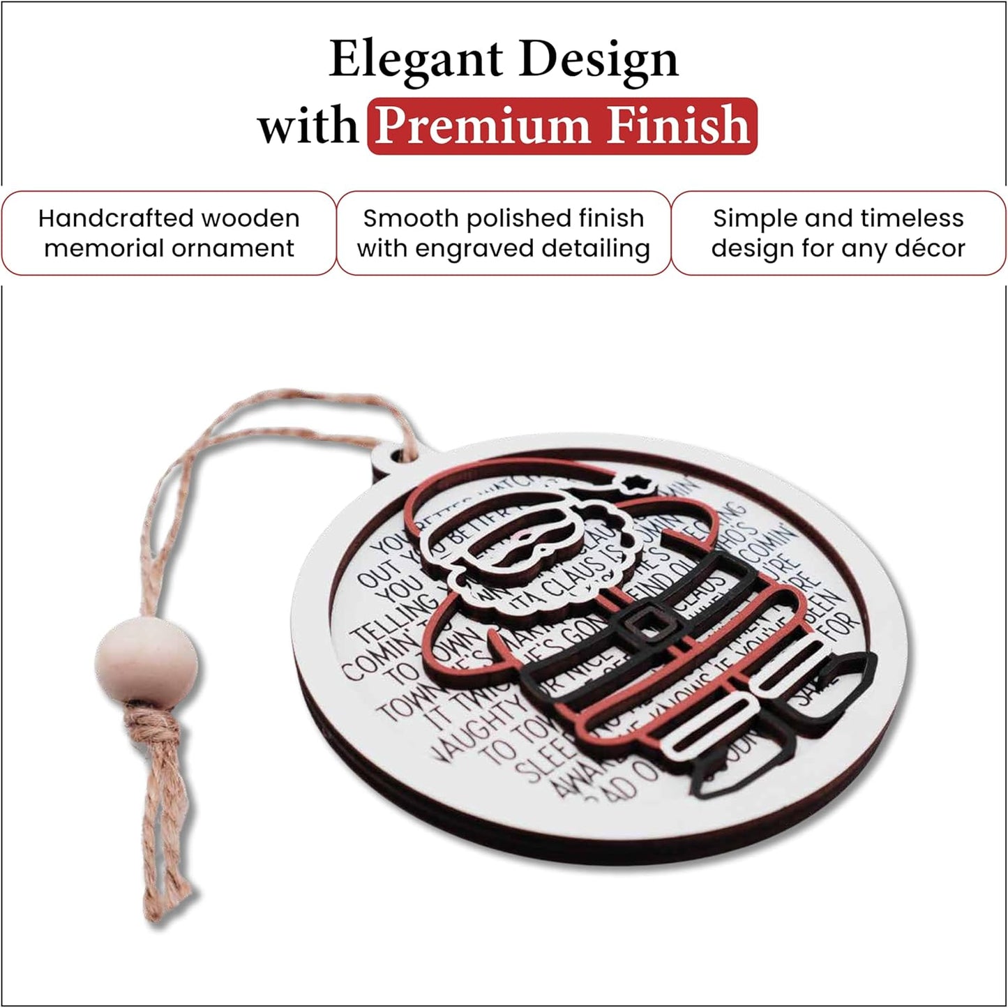 Living Legacy QR Code Christmas Ornament – Personalized Wooden Keepsake (Santa, Reindeer & Snowman Options)