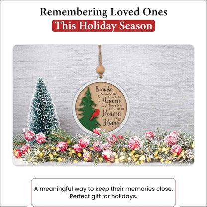 Living Legacy Wooden Christmas Memorial Ornament – Handcrafted Tribute with Custom QR Photo Memories for Loved Ones in Heaven