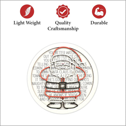 Living Legacy QR Code Christmas Ornament – Personalized Wooden Keepsake (Santa, Reindeer & Snowman Options)